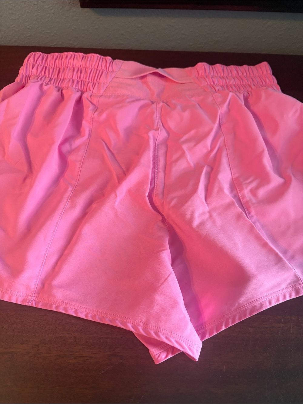 NIKE Women's Pink Athletic Running Shorts with Reflective Swoosh - Picture 12 of 16